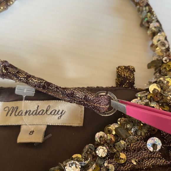 MANDALAY Lace & Sequence Cocktail Dress - Picture 6 of 12